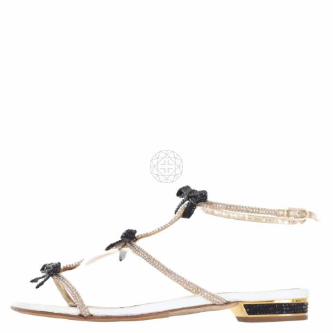 Rene caovilla hot sale bow sandals